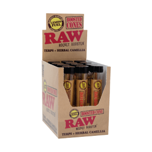 RAW ROCKET BOOSTER TERP INFUSED CONE LEMON FUEL FLAVOR 12 CT DISPLAY