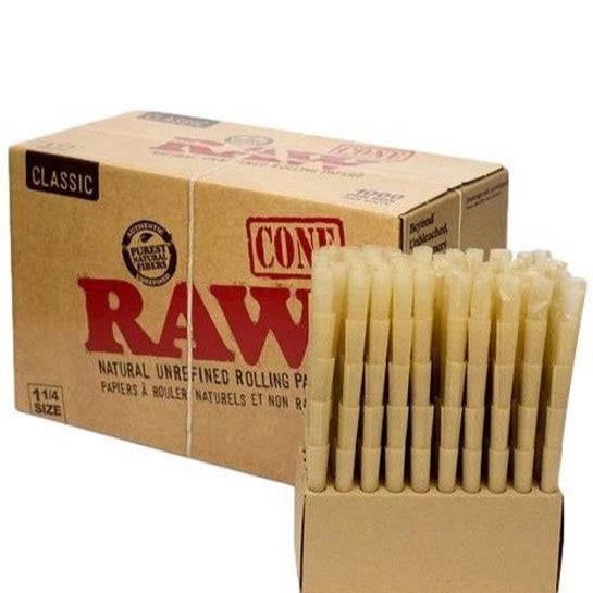 RAW CLASSIC 1 1/4 CONES 1000 CT BULK