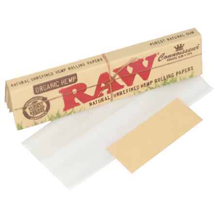 RAW Connoissuer Organic Hemp Kingsize Slim + Tips