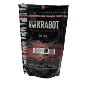 Krabot premium kratом powder packaging on a white background