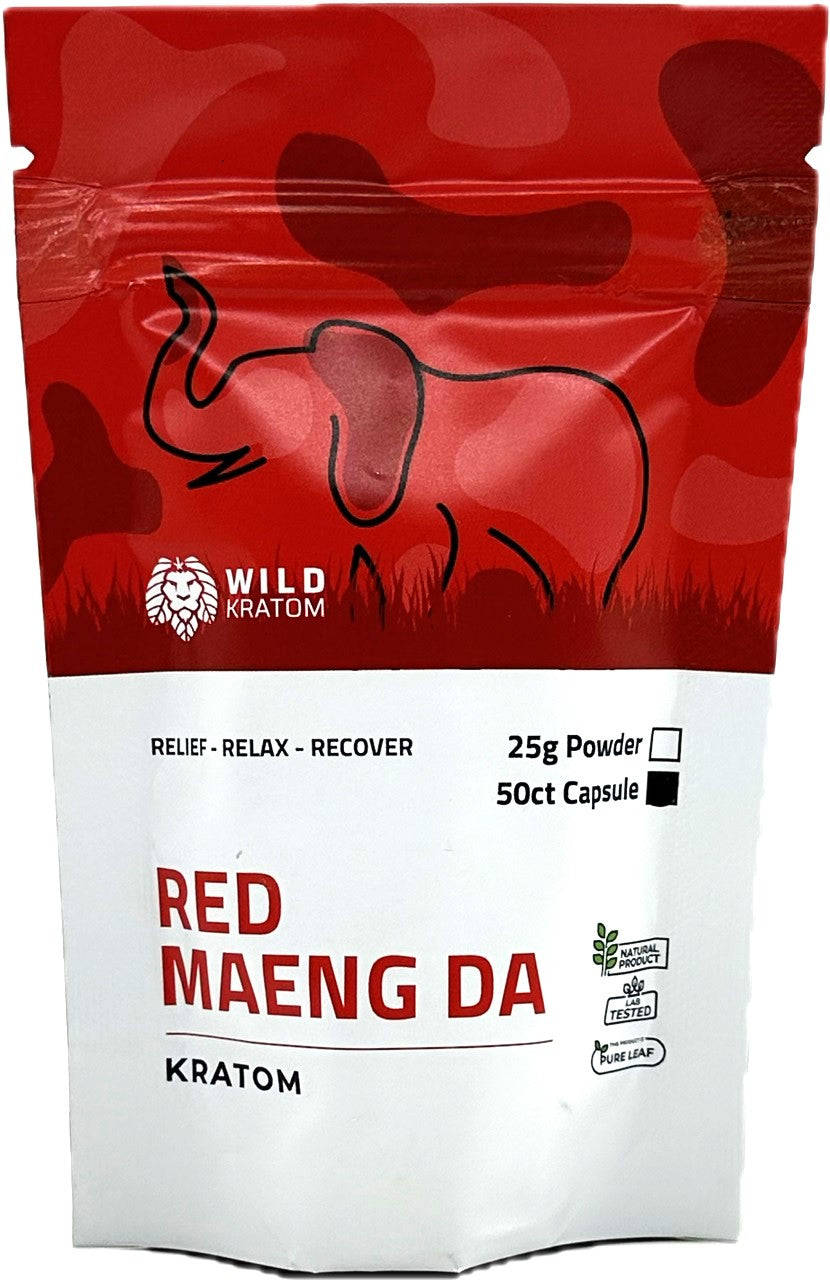 Wild Kratom Red Maeng Da - 50ct Kratom Capsules