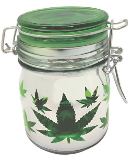 GREEN LEAVES STASH JAR 5oz