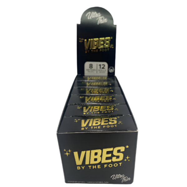 Vibes Fatty By The Foot Ultra Thin  Rolling Papers 12ct Box 8 Meters Each