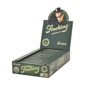 SMOKING GREEN 1 1/4 PAPERS 25 CT BOX 50 LPB  *** CLOSEOUT ***