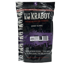 Krabot Premium Kratom Powder packaging on a white background