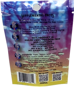 MODERN DAY MIRACLES Trippin' Ballz Non-Detect Magic Mushroom Extract Gummies 100mg 3ct Pineapple Flavored