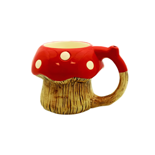 Amanita Mushroom Coffee Mug Hand Pipe Ceramic