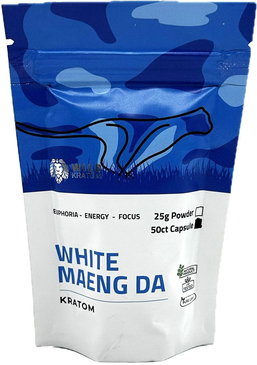 Wild Kratom White Maeng Da - 50ct Kratom Capsules