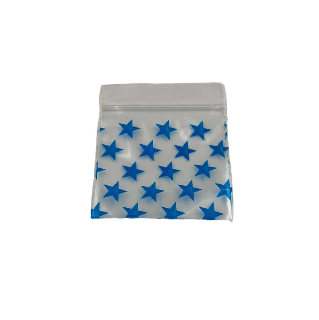 Apple Brand 1 1/2’’x1 1/2’’ Blue Star Ziplock Bags 1000 CT - Smoke Shop Wholesale. Done Right.