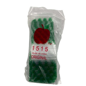 Apple Brand 1 1/2’’x1 1/2’’ Green Leaf Ziplock Bags 1000 CT - Smoke Shop Wholesale. Done Right.