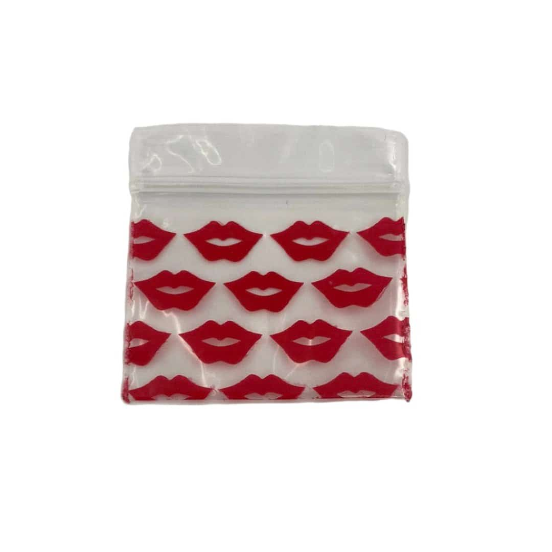 Apple Brand 1 1/4’’x1’’ Red Lips Ziplock Bags - Smoke Shop Wholesale. Done Right.