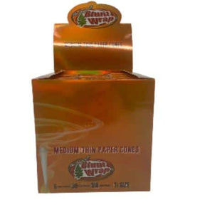 BLUNT WRAP BRAND PAPER CONES GOLD 1 1/4 MEDIUM THIN 30 CT BOX 6 CONES PER PK - Smoke Shop Wholesale. Done Right.