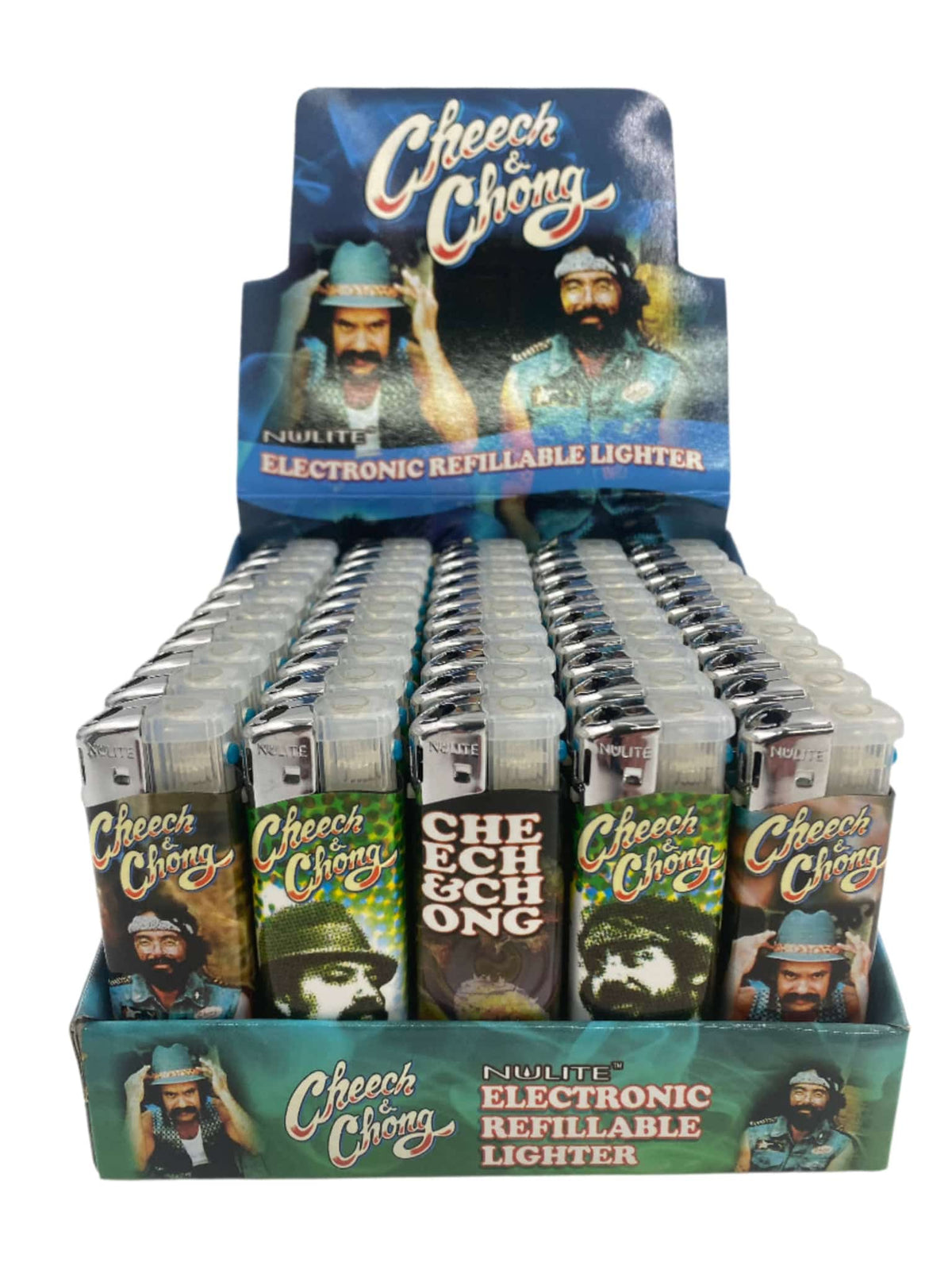 CHEECH & CHONG NULITE ELECTRONIC REFILLABLE LIGHTER 50 CT DISPLAY - Smoke Shop Wholesale. Done Right.