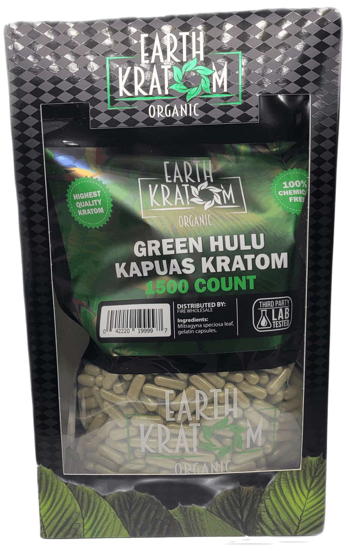 Earth Kratom Green Hulu - 1500ct Kratom Capsules - Smoke Shop Wholesale. Done Right.