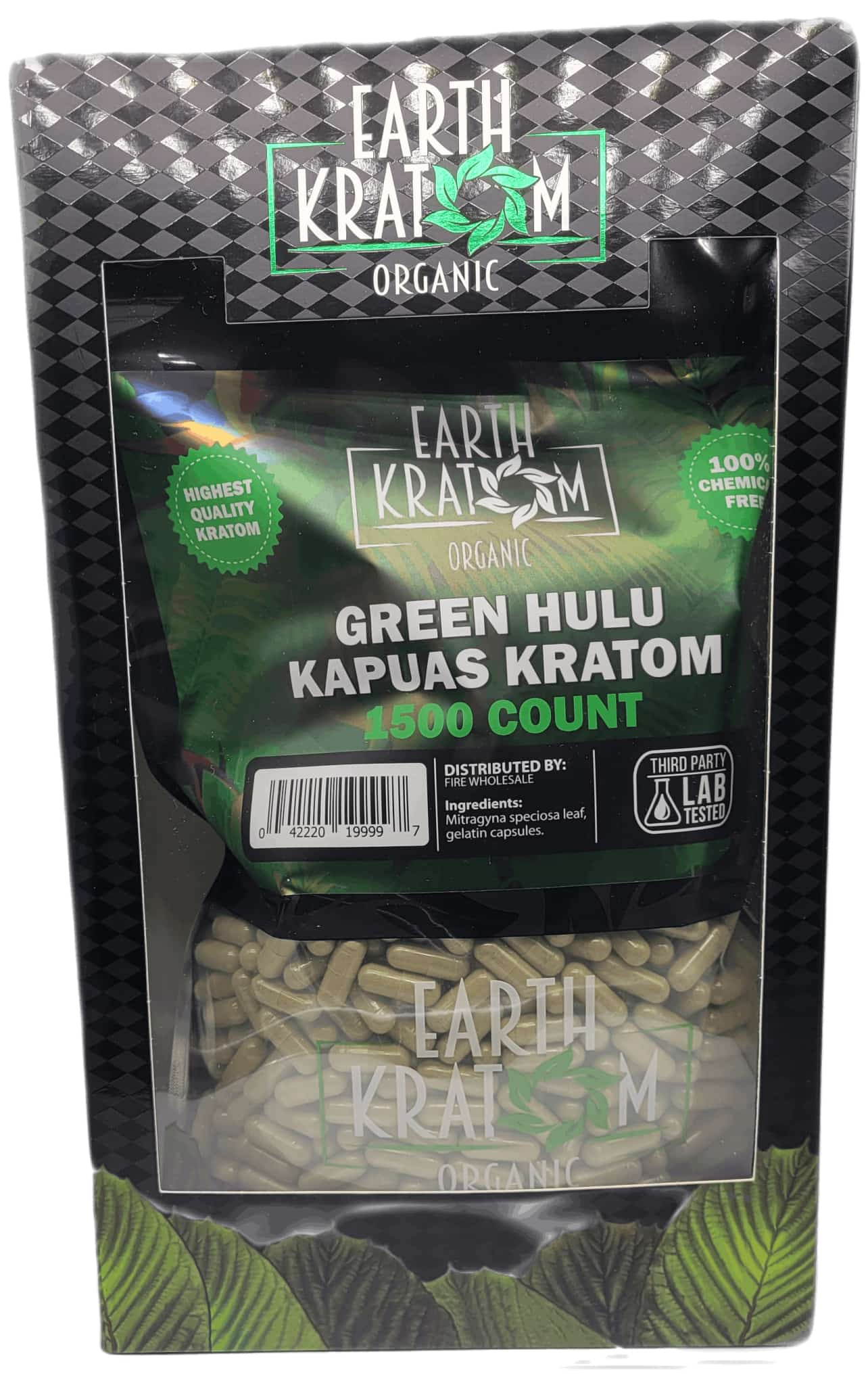 Earth Kratom Green Hulu - 1500ct Kratom Capsules - Smoke Shop Wholesale. Done Right.