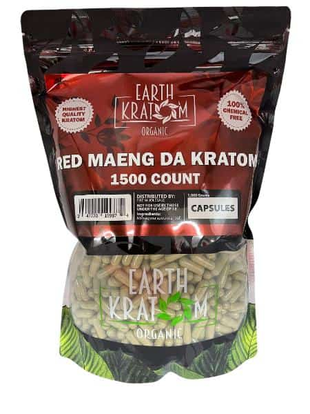 Earth Kratom Red Maeng Da - 1500ct Kratom Capsules - Smoke Shop Wholesale. Done Right.