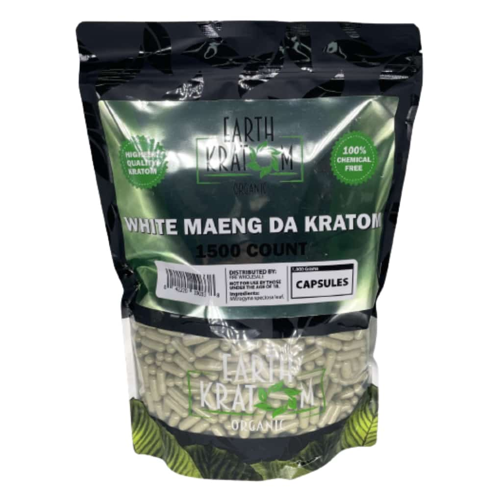 Earth Kratom White Maeng Da - 1500ct Kratom Capsules - Smoke Shop Wholesale. Done Right.