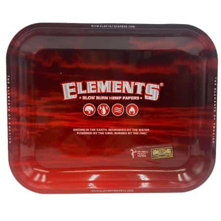 Elements Large Red Rolling Tray - Smoke Shop Wholesale. Done Right.