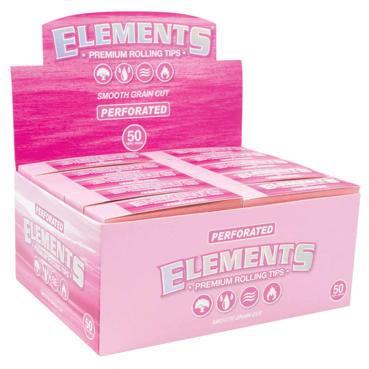 ELEMENTS PINK PERFORATED TIPS 50 CT BOX - Smoke Shop Wholesale. Done Right.