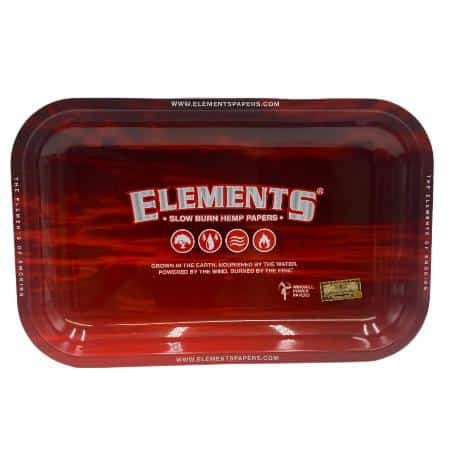 Elements Small Red Rolling Tray - Smoke Shop Wholesale. Done Right.