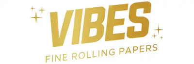 Gold ’VIBES FINE ROLLING PAPERS’ logo.