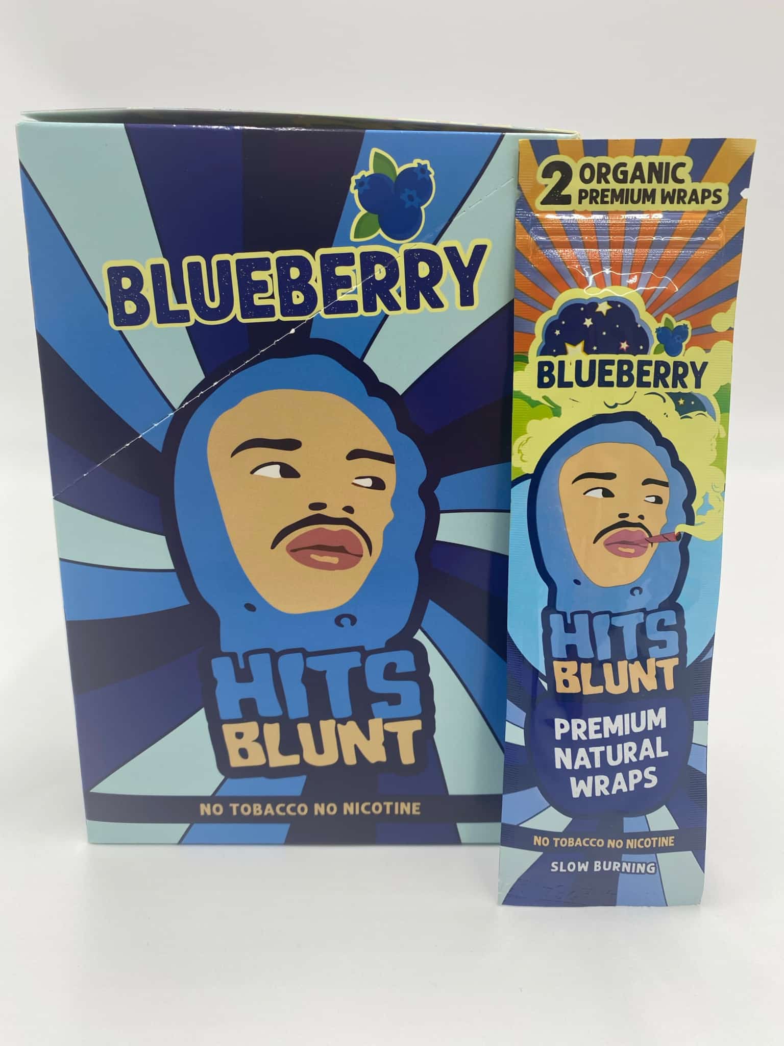 HITS BLUNT PREMIUM BLUEBERRY NATURAL HEMP WRAPS 2 PK 25 CT BOX - Smoke Shop Wholesale. Done Right.