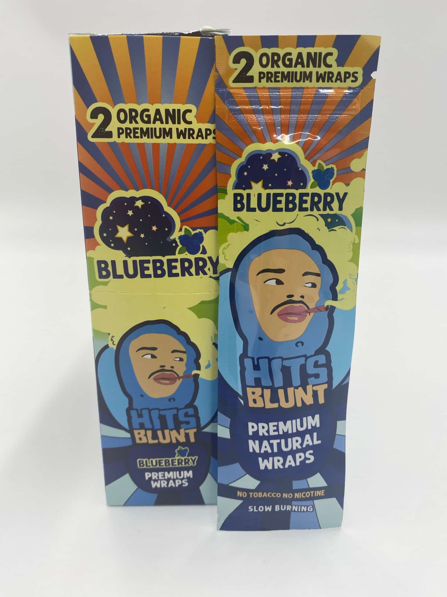 HITS BLUNT PREMIUM BLUEBERRY NATURAL HEMP WRAPS 2 PK 25 CT BOX - Smoke Shop Wholesale. Done Right.