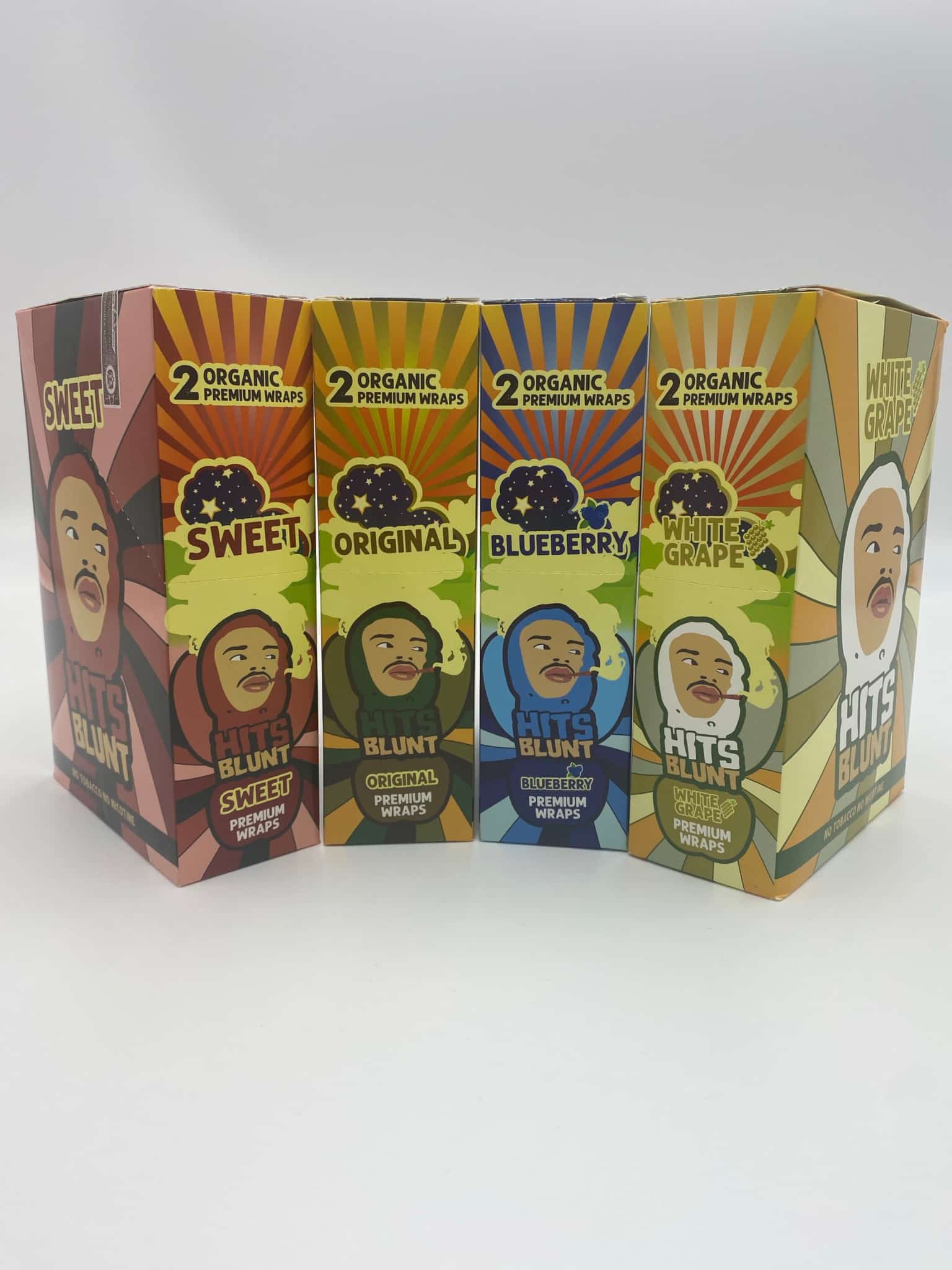 HITS BLUNT PREMIUM WHITE GRAPE NATURAL HEMP WRAPS 2 PK 25 CT BOX - Smoke Shop Wholesale. Done Right.