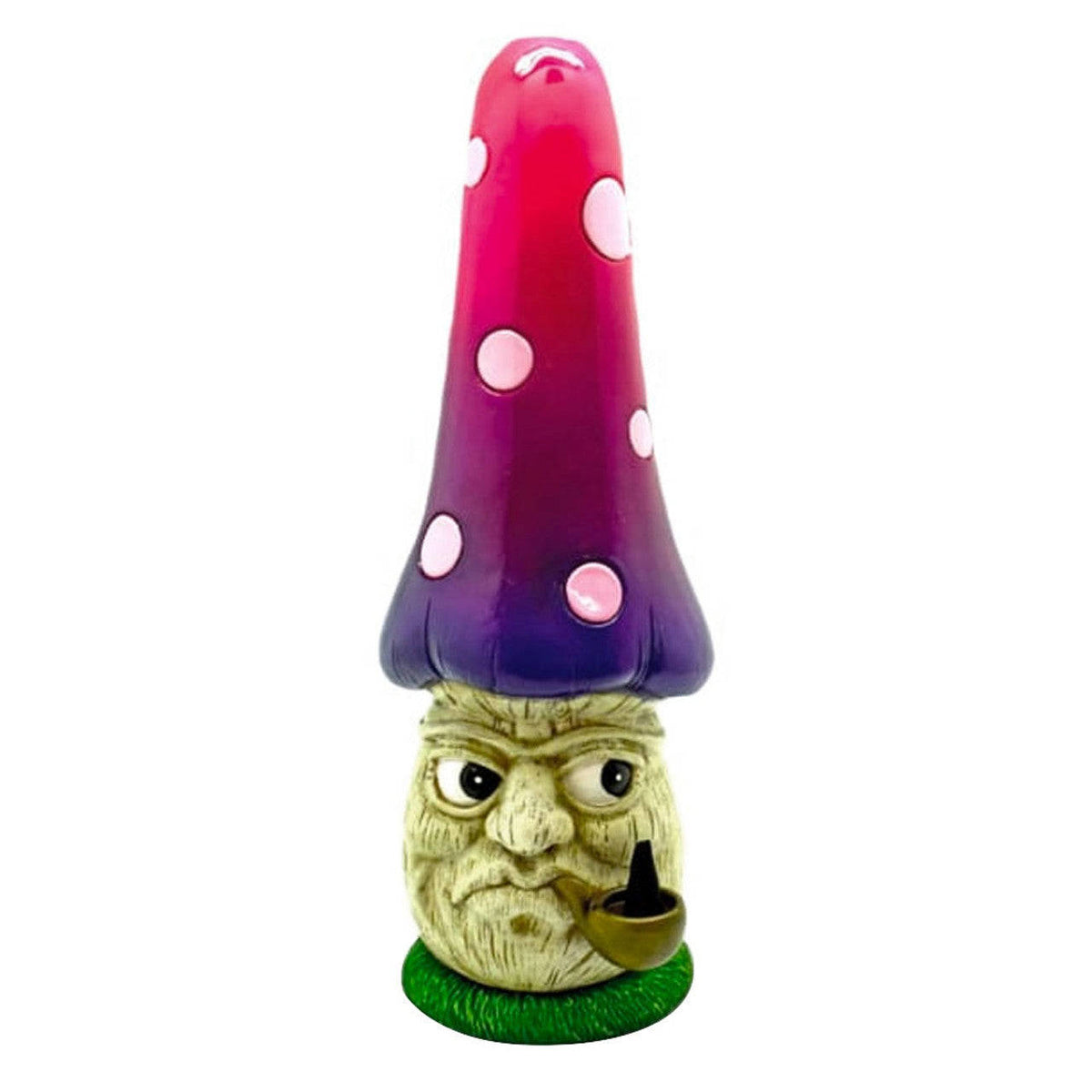 Mushroom with face and pipe incense burner for cones