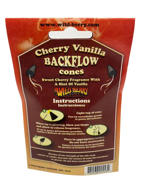 WILDBERRY BACK FLOW CONES CHERRY VANILLA 6 CT BAG