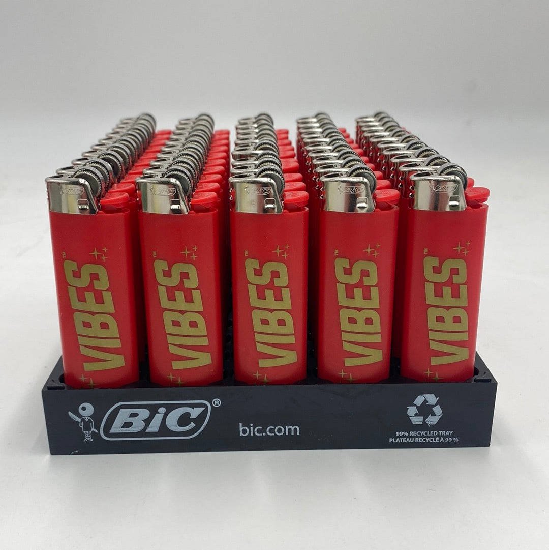 LG VIBES RED BIC LIGHTERS 50 CT DISPLAY