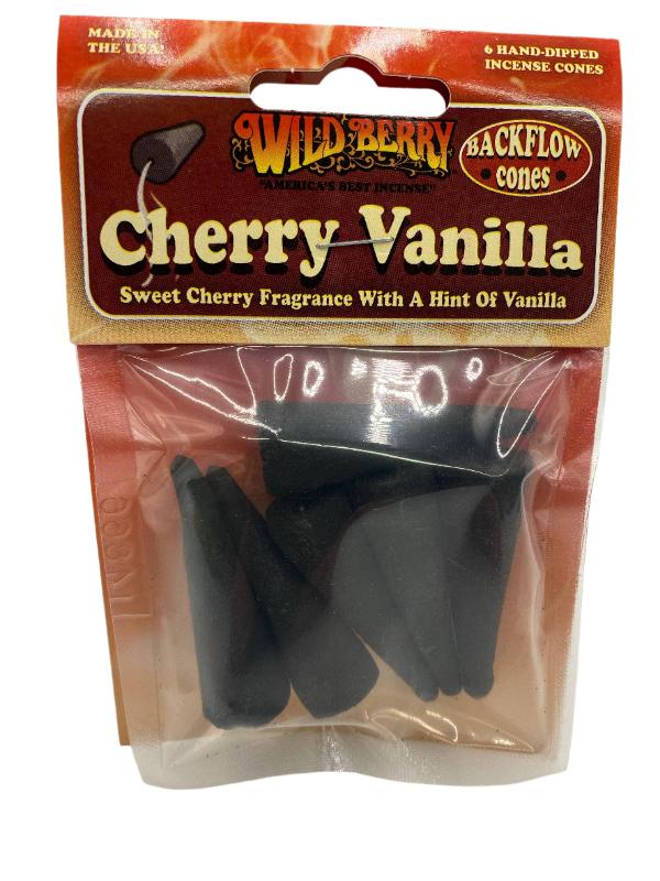 WILDBERRY BACK FLOW CONES CHERRY VANILLA 6 CT BAG