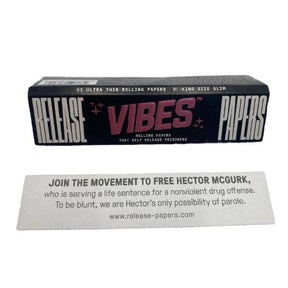 Vibes King Size Slim Ultra Thin Release Papers 50ct Box