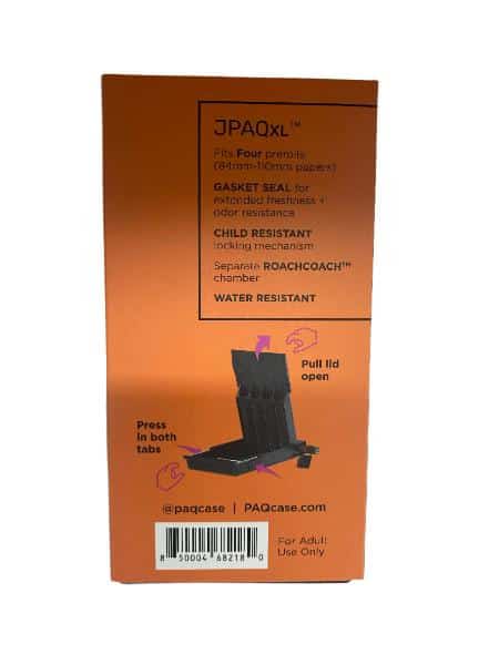 JPAQ PAQ CASE BLACK XL ’ROACH COACH’ (FITS FOUR 84MM-110MM PRE-ROLLS) ** CLOSEOUT ** - Smoke Shop Wholesale. Done Right.