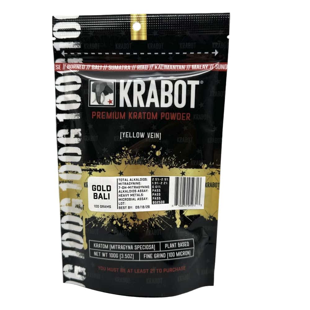 KRABOT GOLD BALI 100G PREMIUM KRATOM POWDER - Smoke Shop Wholesale. Done Right.