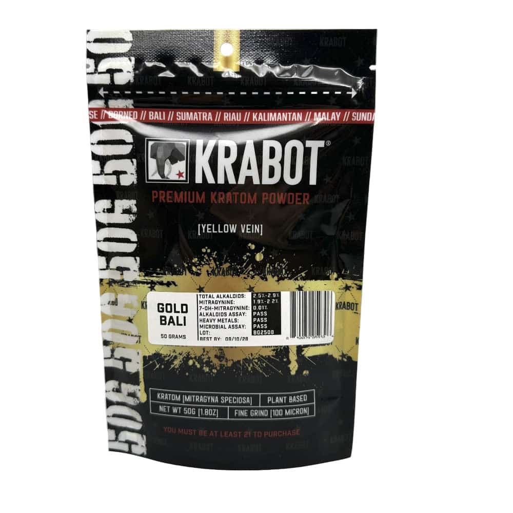 KRABOT GOLD BALI 50G PREMIUM KRATOM POWDER - Smoke Shop Wholesale. Done Right.