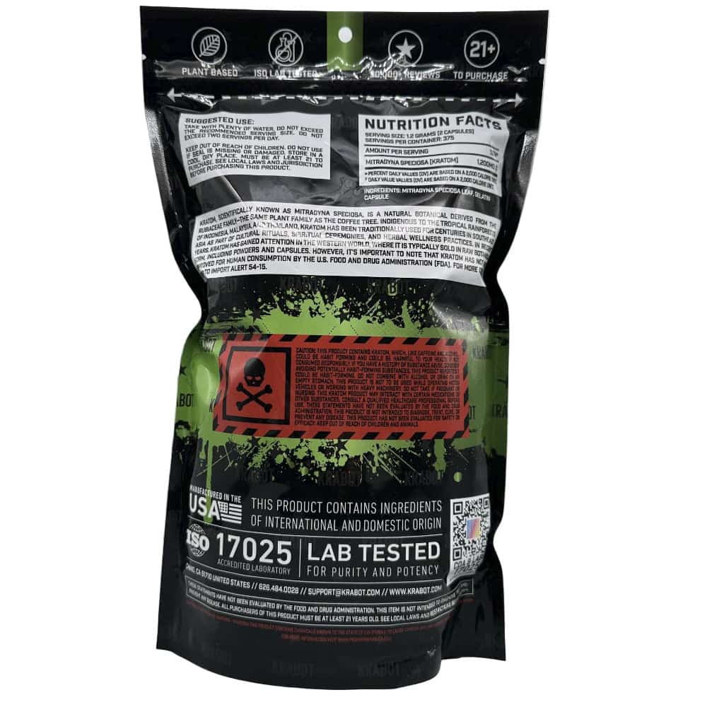 KRABOT GREEN MAENG DA 750CT PREMIUM KRATOM CAPSULES - Smoke Shop Wholesale. Done Right.