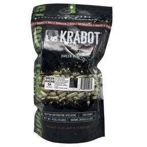 KRABOT GREEN MAENG DA 750CT PREMIUM KRATOM CAPSULES - Smoke Shop Wholesale. Done Right.