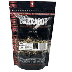 KRABOT RED MAENG DA 300CT PREMIUM KRATOM CAPSULES - Smoke Shop Wholesale. Done Right.