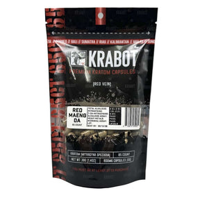 KRABOT RED MAENG DA 65CT PREMIUM KRATOM CAPSULES - Smoke Shop Wholesale. Done Right.