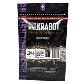 KRABOT TRAIN WRECK 65CT PREMIUM KRATOM CAPSULES - Smoke Shop Wholesale. Done Right.