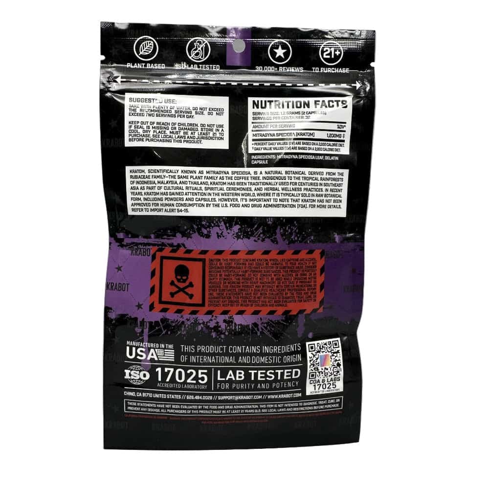 KRABOT TRAIN WRECK 65CT PREMIUM KRATOM CAPSULES - Smoke Shop Wholesale. Done Right.