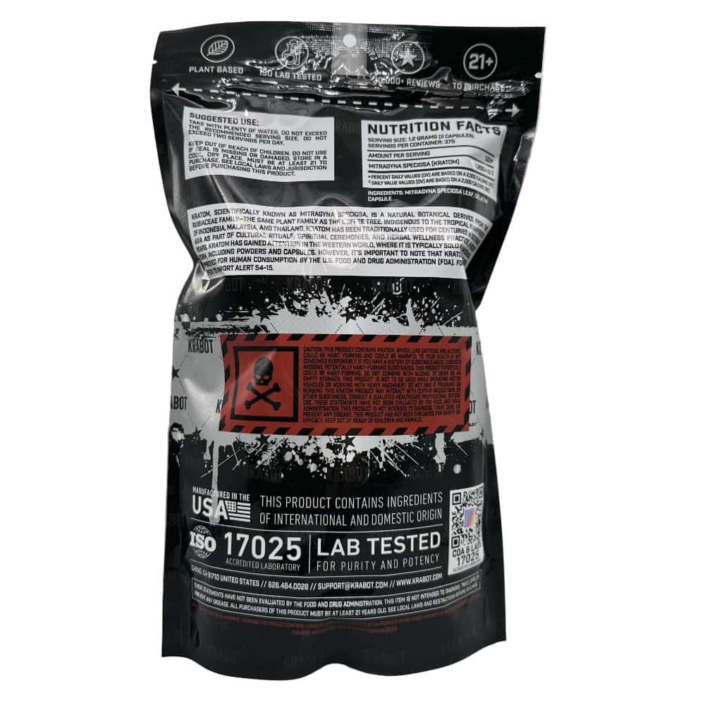 KRABOT WHITE MAENG DA 750CT PREMIUM KRATOM CAPSULES - Smoke Shop Wholesale. Done Right.