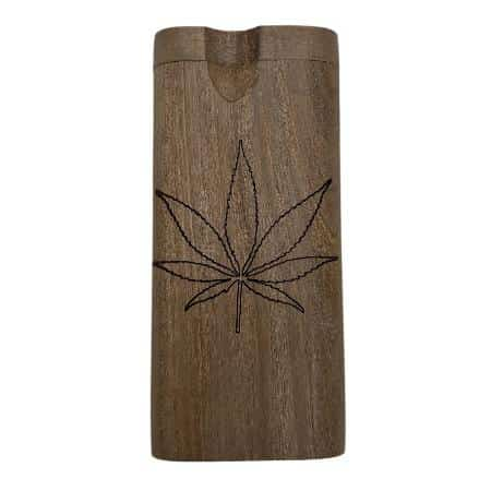 LARGE HEMP LEAF WOOD DUGOUT - Smoke Shop Wholesale. Done Right.