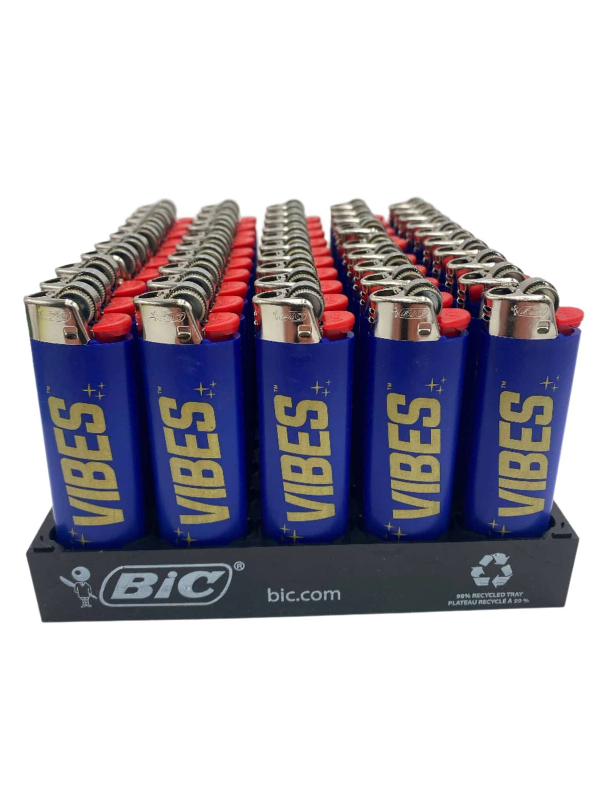 LG VIBES BLUE BIC LIGHTERS 50 CT DISPLAY - Smoke Shop Wholesale. Done Right.