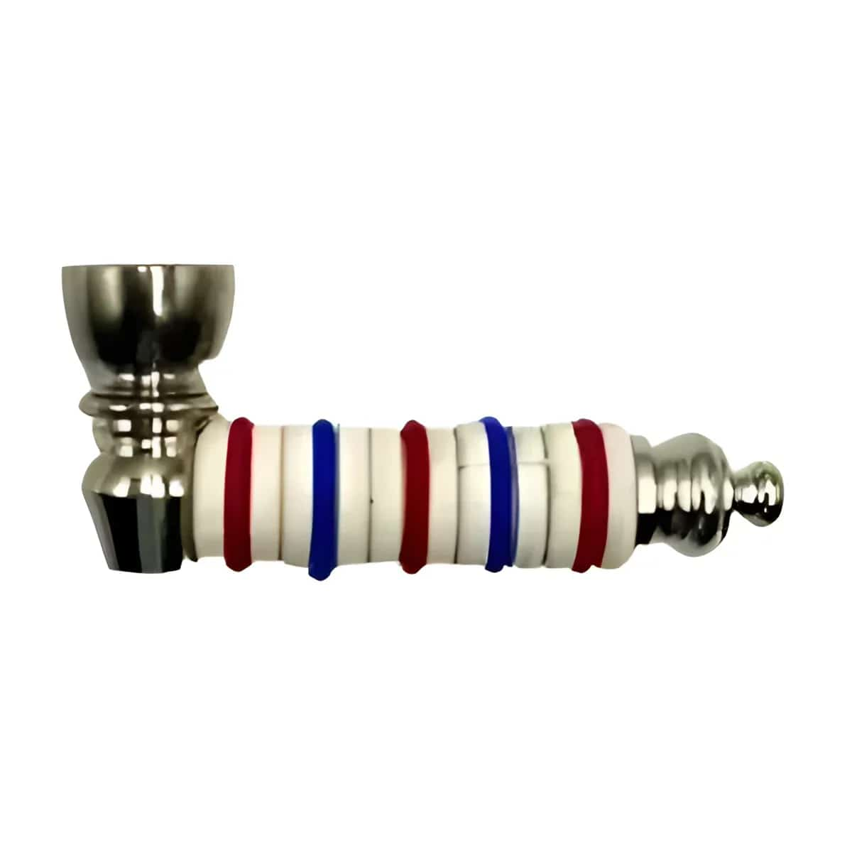 METAL PIPE W/ COLORED GROMMETS AND O RINGS - Smoke Shop Wholesale. Done Right.