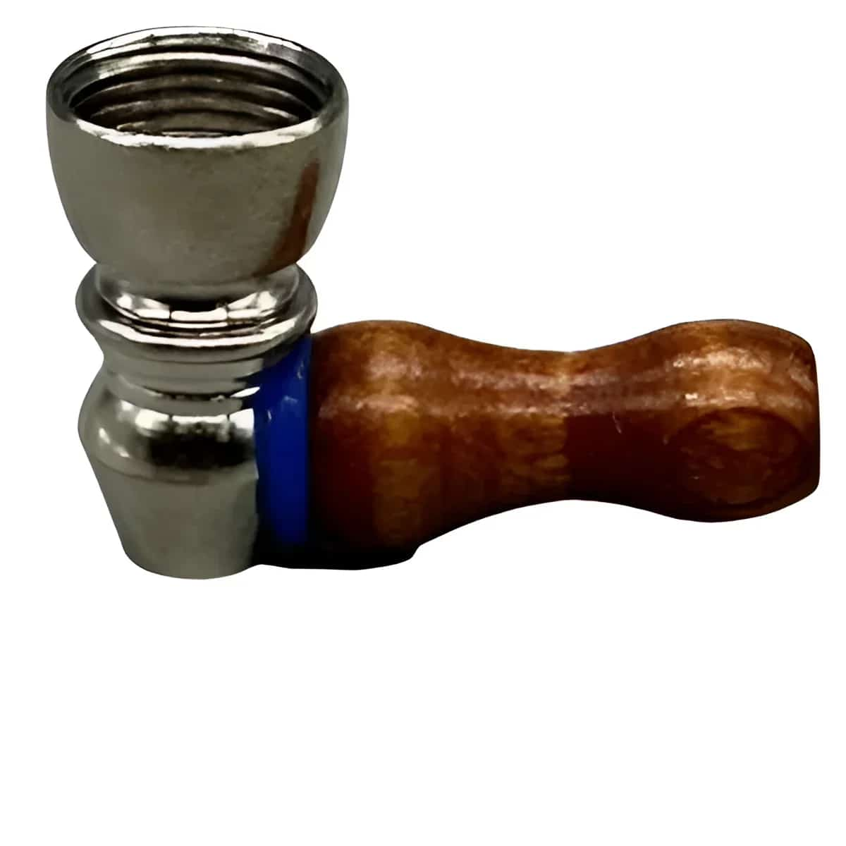 METAL PIPE W/ PEANUT WOOD MOUTHPIECE - Smoke Shop Wholesale. Done Right.