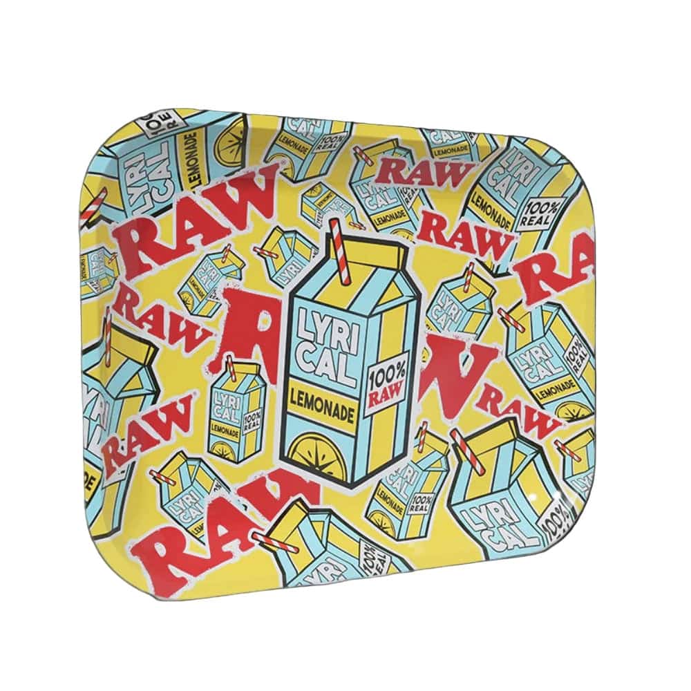 MINI RAW X LYRICAL LEMONADE LOGO COLLAGE TRAY - Smoke Shop Wholesale. Done Right.