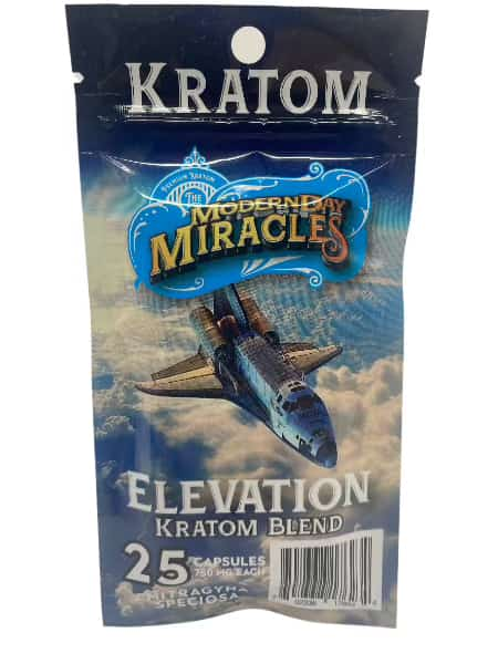 Modern Day Miracles Space Blends- Elevation White Kratom Cambodia Blend 25ct Capsules - Smoke Shop Wholesale. Done Right.