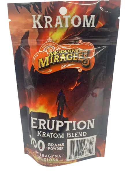 Modern Day Miracles Space Blends-Eruption Maeng Da Kratom Bali Blend 100 Gram Powder - Smoke Shop Wholesale. Done Right.